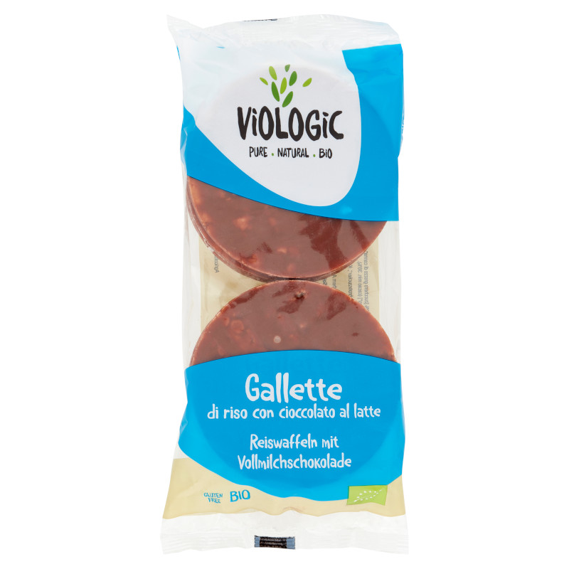 Bio Reiswaffeln mit Vollmilchschokolade 100g