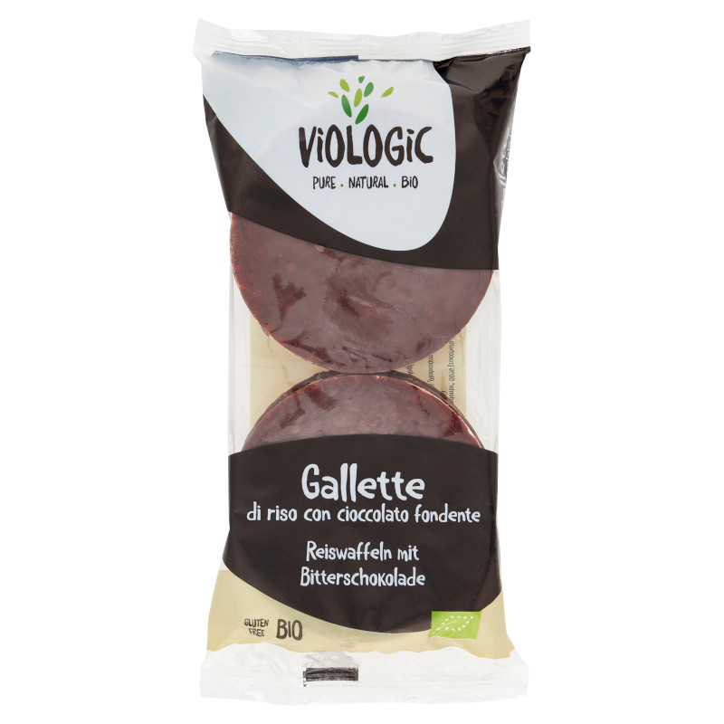 Bio Reiswaffeln mit Zartbitterschokolade 100g